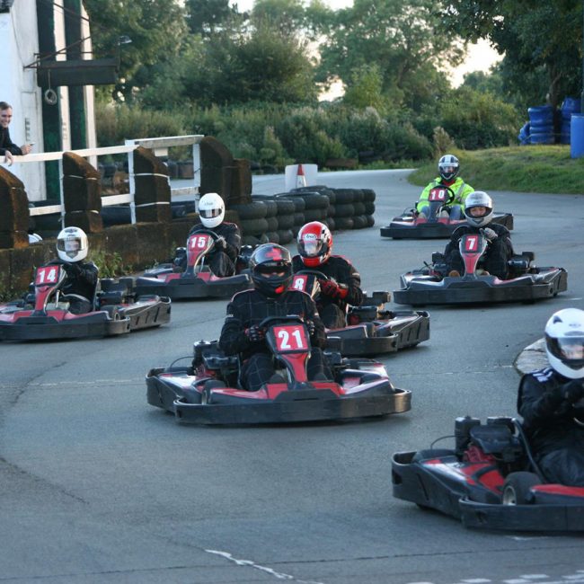 Leicester go karting at Stretton Circuit