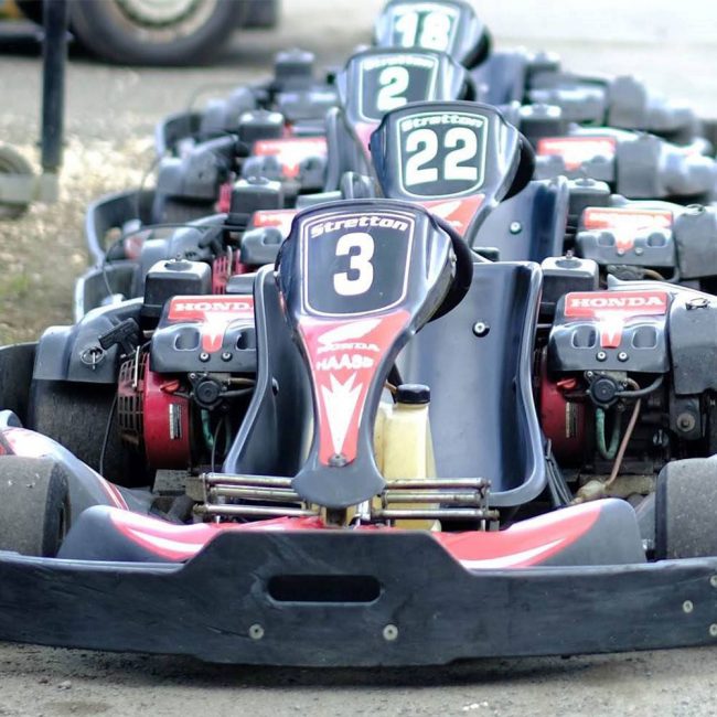 Sprint race, adult karting at Stretton Circuit